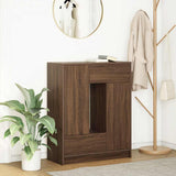 Sideboard with Drawers and Doors Brown Oak 73x31x90 cm 861856