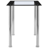 Dining Table Black and Transparent 120x60x75 cm Tempered Glass 281851