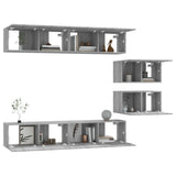 4 Piece TV Cabinet Set Grey Sonoma Engineered Wood 3114604