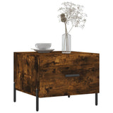 Coffee Tables 2 pcs Smoked Oak 50x50x40 cm Engineered Wood 829423