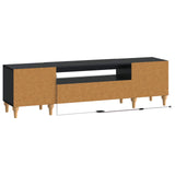LED TV Cabinet Black Engineered Wood 896246