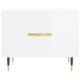 Coffee Tables 2pcs High Gloss White 50x50x40 cm Engineered Wood 829353
