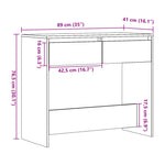 ZNTS Console Table Artisan Oak 89x41x76.5 cm Engineered Wood 856775