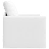 Floor Sofa Bed with Cushion White 74 x 77 x 81 cm Faux leather 4106636