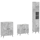 3 Piece Bathroom Cabinet Set BREDA Concrete Grey 3417480