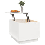 Coffee Table White 40x50x35 cm Solid Wood Pine 813411