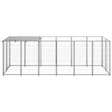 Dog Kennel Silver 330x110x110 cm Steel 150786