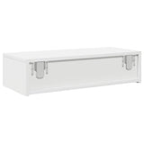 ZNTS Wall Shelf with Drawers White 60x26.5x15 cm Engineered Wood 859968