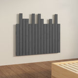 Wall Headboard Grey 95.5x3x80 cm Solid Wood Pine 824785
