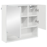 Mirror Cabinet High Gloss White 59 x 17 x 55 cm Engineered Wood 883368