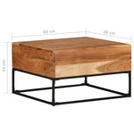 ZNTS Coffee Table 68x68x41 cm Solid Acacia Wood 320818