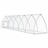 Rabbit Hutch Silver 105x600x120 cm Galvanised Steel 3281529