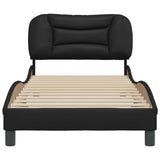 Bed Frame without Mattress "Hvar" Black 90x190 cm Faux Leather 3208048