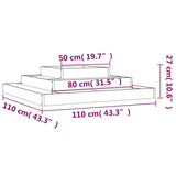 Planter 110x110x27 cm Solid Wood Douglas 823876