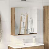 Bathroom Mirror Cabinet Artisan Oak 64x20x66.5 cm Engineered Wood 856941