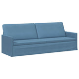 Sofa Set 2 pcs Blue Corduroy Fabric 3433263