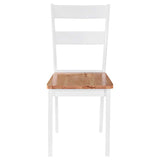 Dining Chairs 4 pcs White Solid Rubber Wood 245369