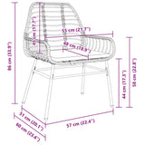 Garden Dining Set 5 pcs Brown Poly Rattan 3380864