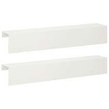 Garden Cover Profile 2 pcs 100 x 15 x 15 cm Steel White 8012964