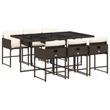 Garden Dining Set Brown, Cream White 3211269