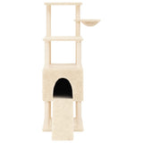 Cat Tree with Sisal Scratching Posts Cream 153 cm 172115