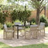 Garden Dining Set 5 pcs Beige Poly Rattan 3380642