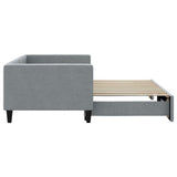 Daybed with Trundle without Mattress Light Grey 90x190 cm Single 3196647
