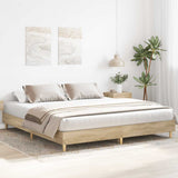 Bed Frame Sonoma oak Engineered wood Double Durable Bed Frame 3329032