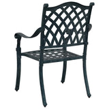 Garden Chair 2 pcs Green 55 x 56.5 x 91cm Aluminium 42002377