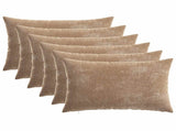 Cushion with Pillow HEERLEN 6 pcs Brown Chenille Fabric 923938