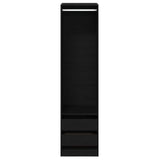 Wardrobe with Drawer Black Oak 50 x 50 x 200 cm Engineered Wood 3329300