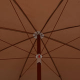 Garden Parasol with Steel Pole 300 cm Taupe 47803