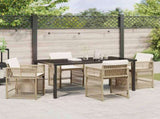 Garden Dining Set 5 pcs Beige Poly Rattan 3380787