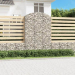 Arched Gabion Basket 150x50x220/240 cm Galvanised Iron 153461