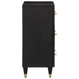 Side Cabinet Black wood grain with natural variations 358323