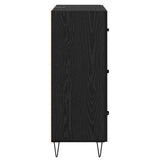 Sideboard Black Oak 69.5 x 34 x 90 cm Engineered Wood and Iron 881497