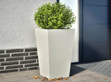 Garden Planters White 2 pcs 35x35x75 cm Steel 851083
