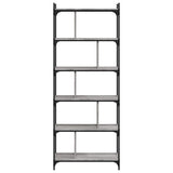 Bookcase 6-Tier Grey Sonoma 76x32x192 cm Engineered Wood 833948