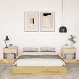 Bed Frame Oak Solid oak wood Double Bed Frame Rectangular 3324130