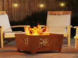 Fire Pit Brown 60 x 60 x 40 cm Weathering steel 858915