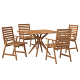 5 Piece Garden Dining Set Solid Wood Acacia 3283570