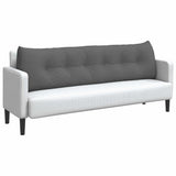 Back Pillow Dark Grey 180 x 24 x 50 cm Fabric 42014558