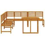 Garden Bench Set 4 pcs Brown Solid Acacia Wood 3328693