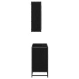 Bathroom Furniture Set 2 pcs Black Oak Engineered Wood 3402404