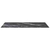 Table Top Black Tempered glass 100x50 cm Durable Table Top 322274