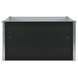 Raised Garden Bed 100x100x45 cm Galvanised Steel Anthracite 47024
