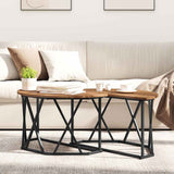 Coffee Table Old Wood 80 x 80 x 42 cm Engineered Wood and Steel 868253