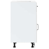 Kitchen Base Cabinet Lucca High Gloss White Engineered Wood 853719