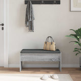 Hall Bench with Cushion Grey Sonoma 83 x 38 x 40 cm 891557