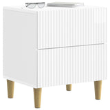 Bedside Cabinet with Drawer High Gloss White 43 x 34.5 x 48 cm 894533